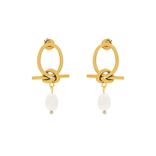 Vernon knots pearl earrings