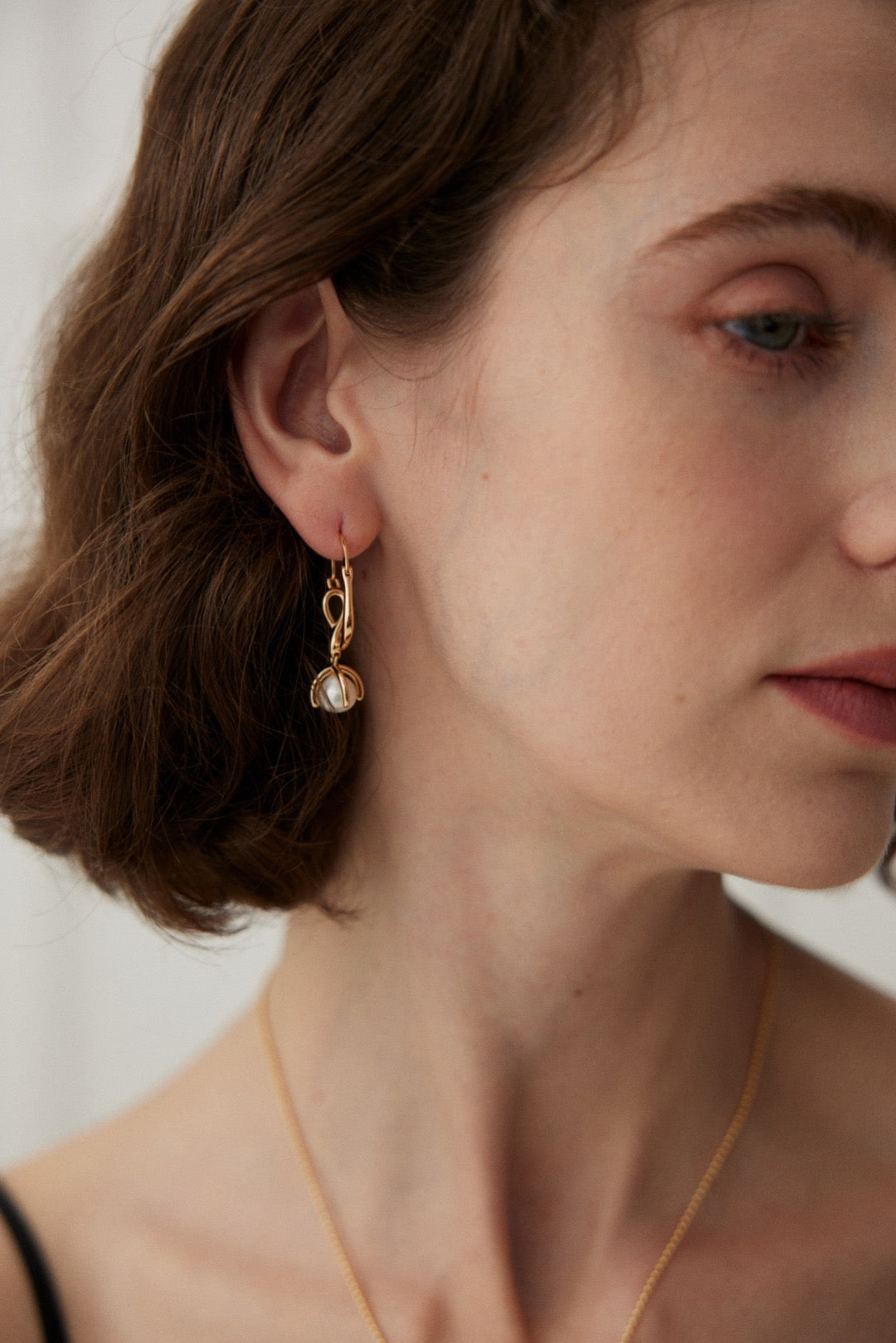 Toma Classic hoop pearl earrings