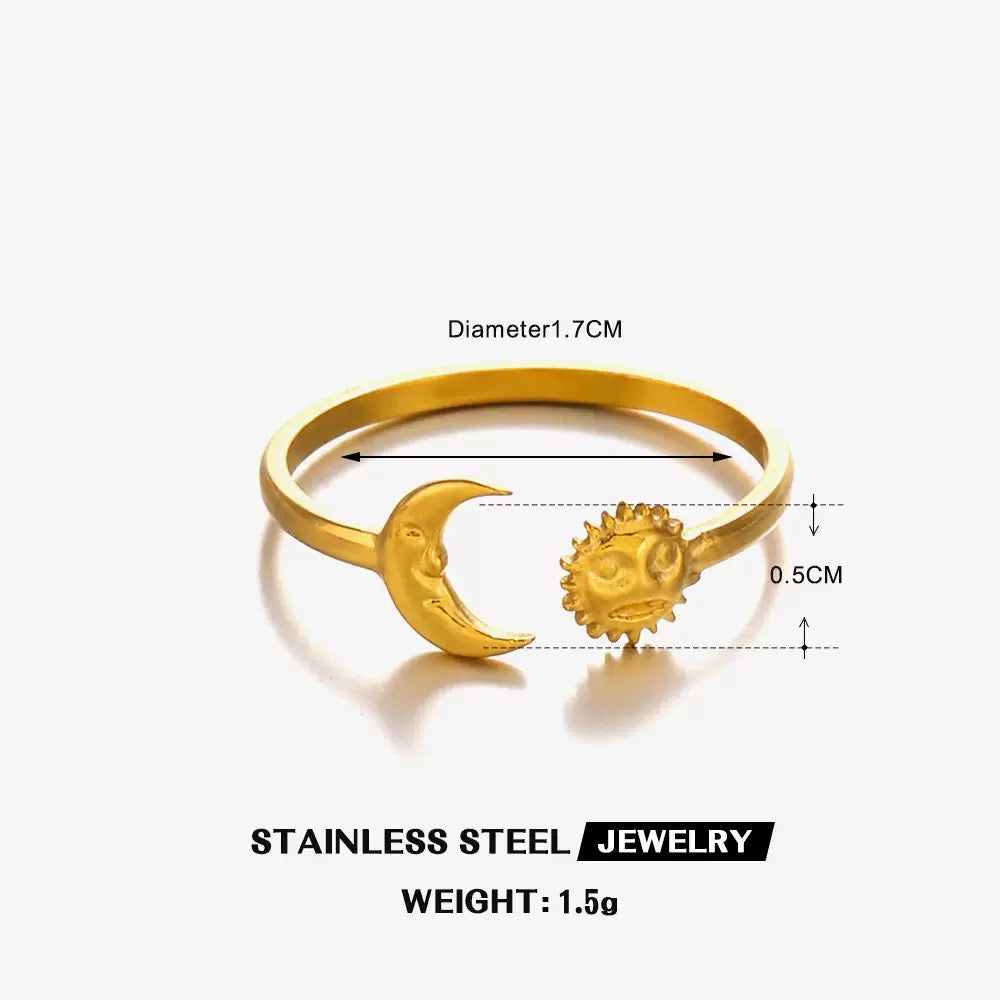 Lou Sun and moon rings