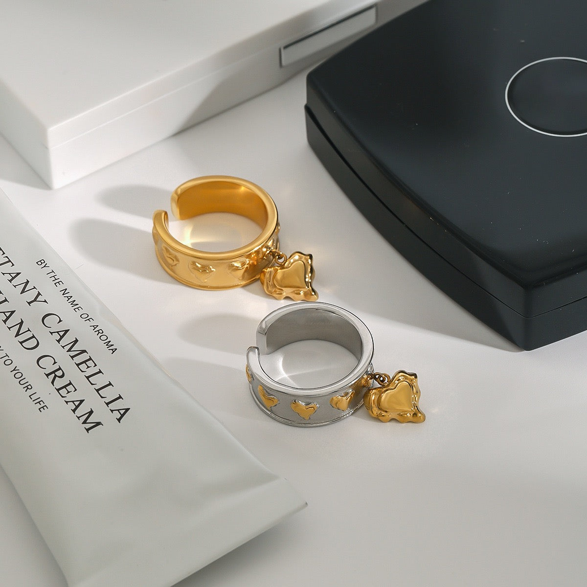 Vintage heart rings