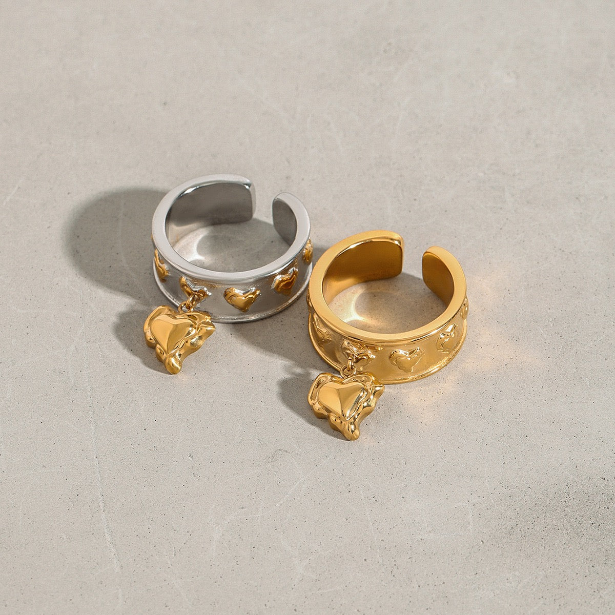 Vintage heart rings