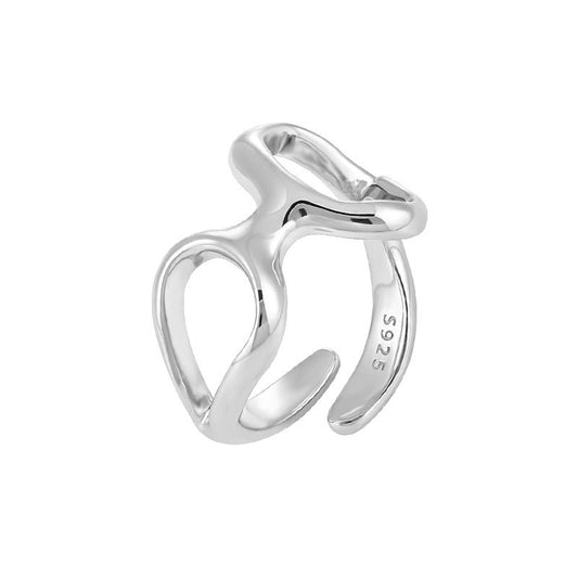 Sterling silver hoop ring