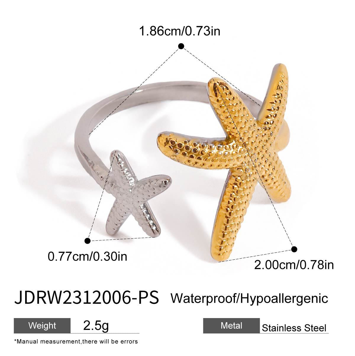 Beachside star shell rings collection