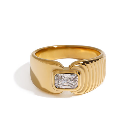 Half gem ring