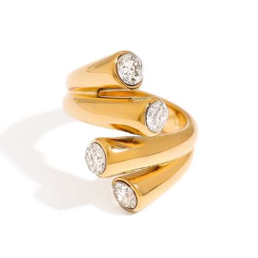 Shiny stars ring