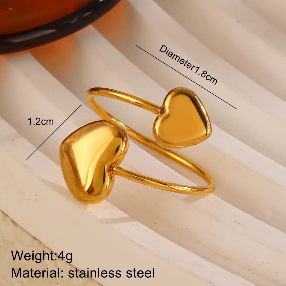Me and you heart ring
