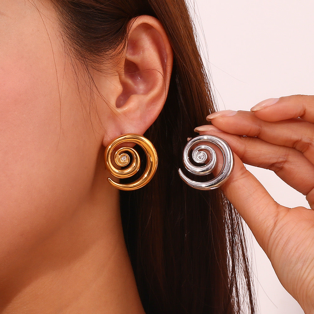 Sea twirl earrings