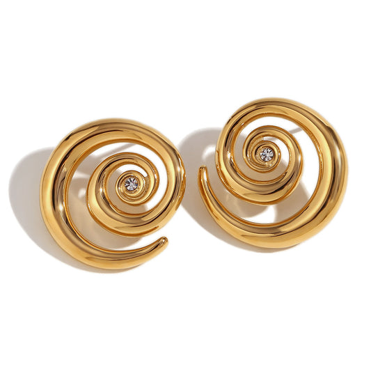 Jade Sea swirl earrings