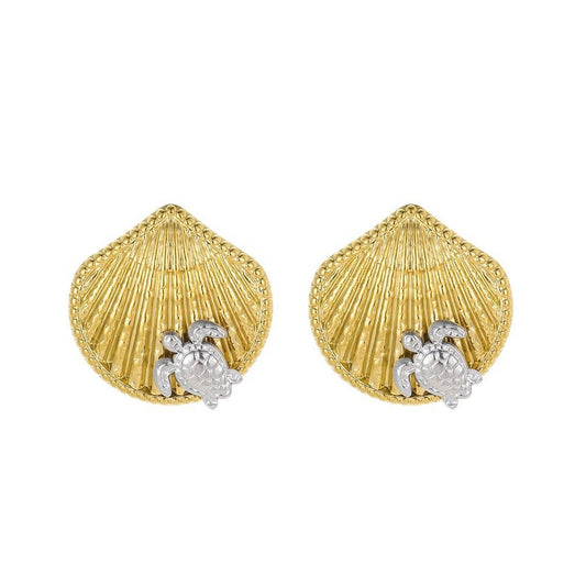 Turtle shell earrings