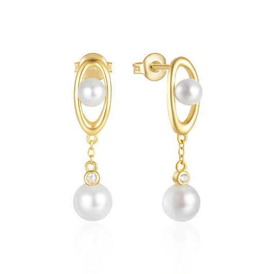 Sterling silver pearly earrings