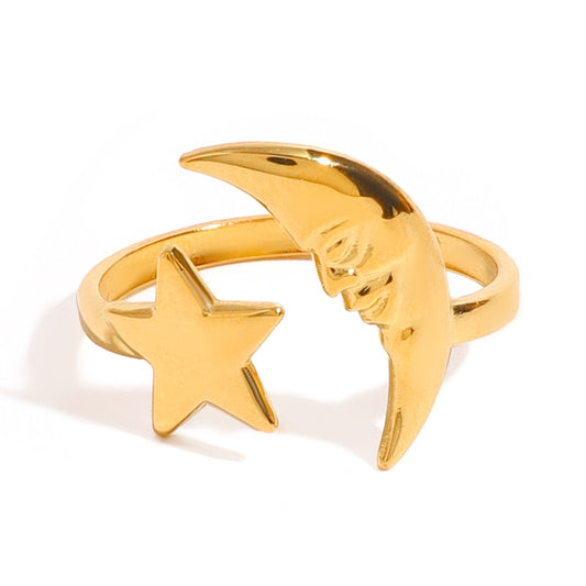 Melbourne Moon and star ring