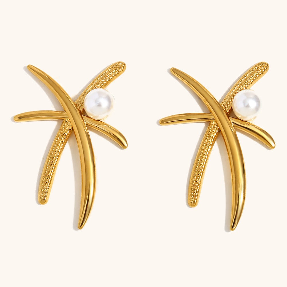Coconut tree earrings