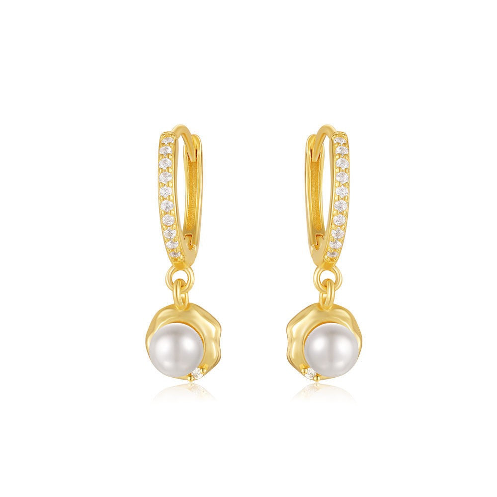 Dainty sterling silver hoops