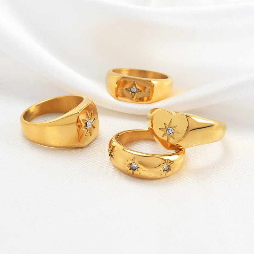 Single star rings