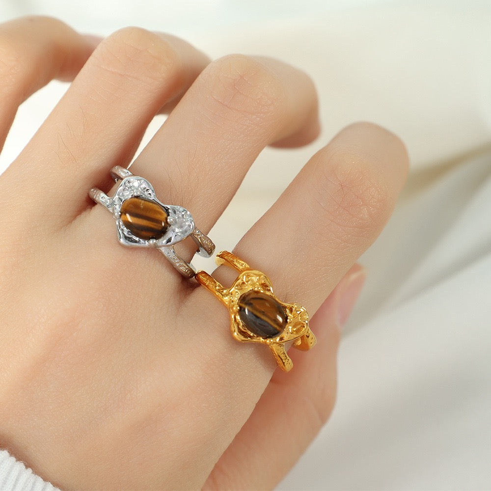 Benett natural stone rings