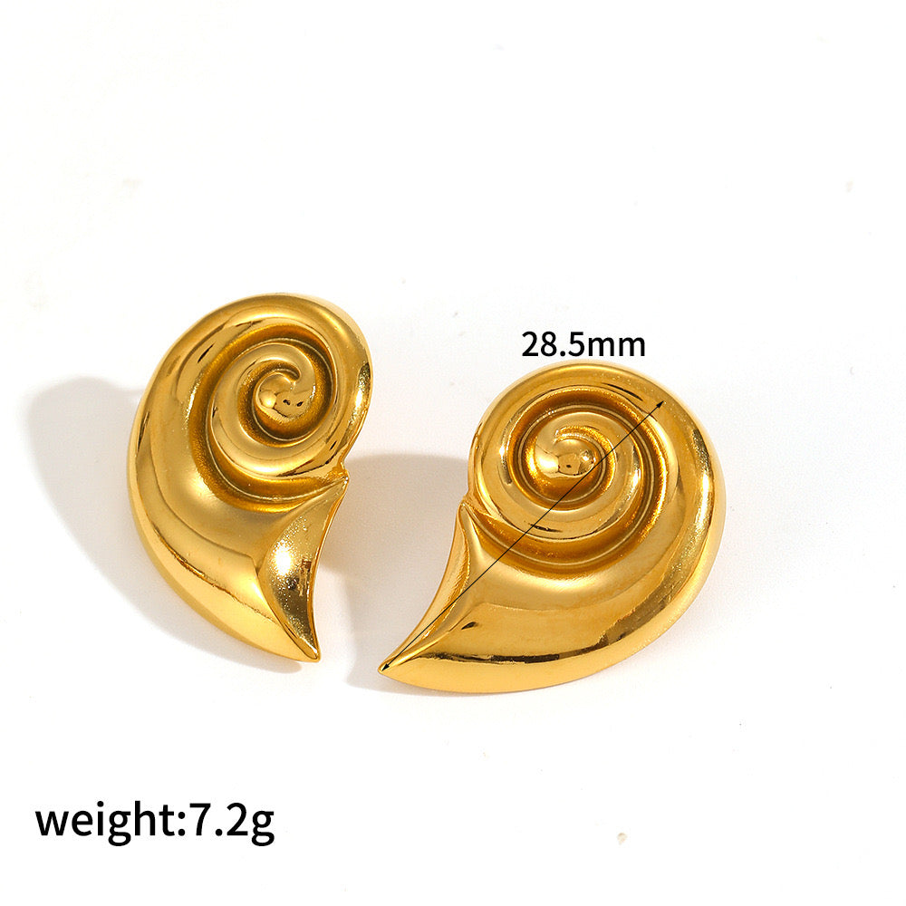 Sea snail earrings