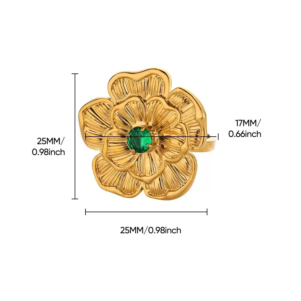 Carol Green flower rings