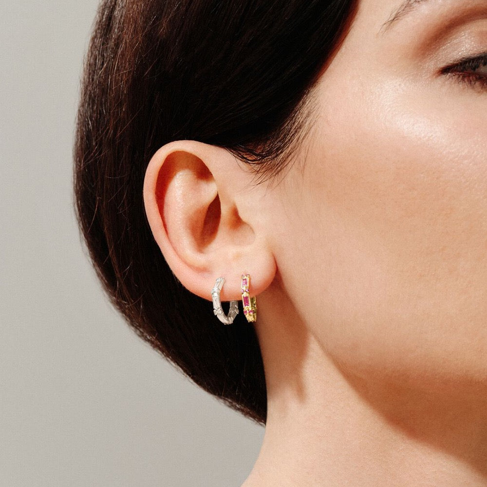 Sterling silver dainty hoops