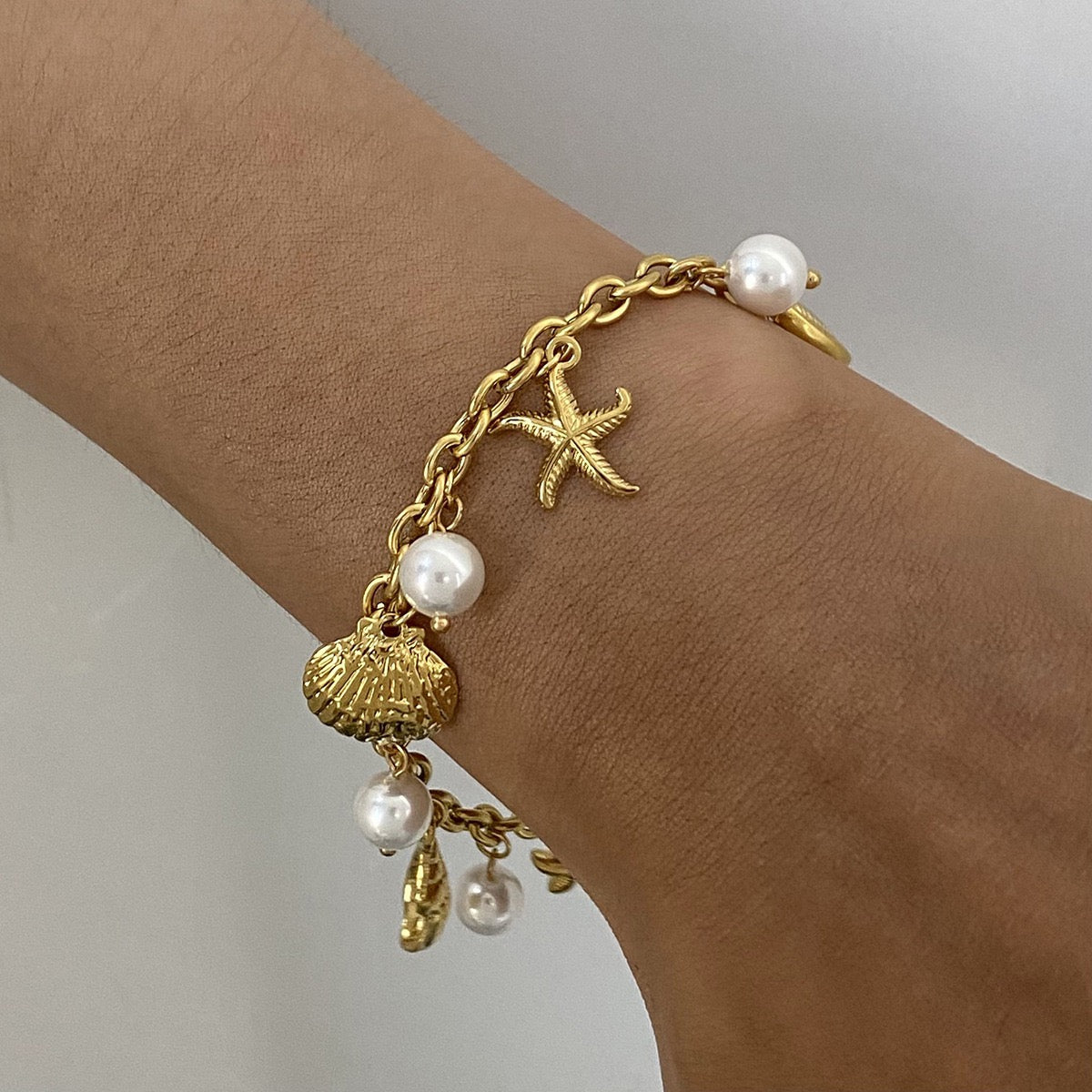 Beach chain star charm bracelet