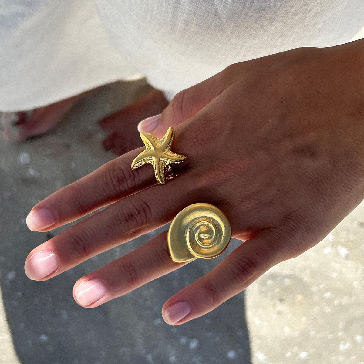 White shell starfish chain set