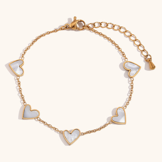 White heart bracelet