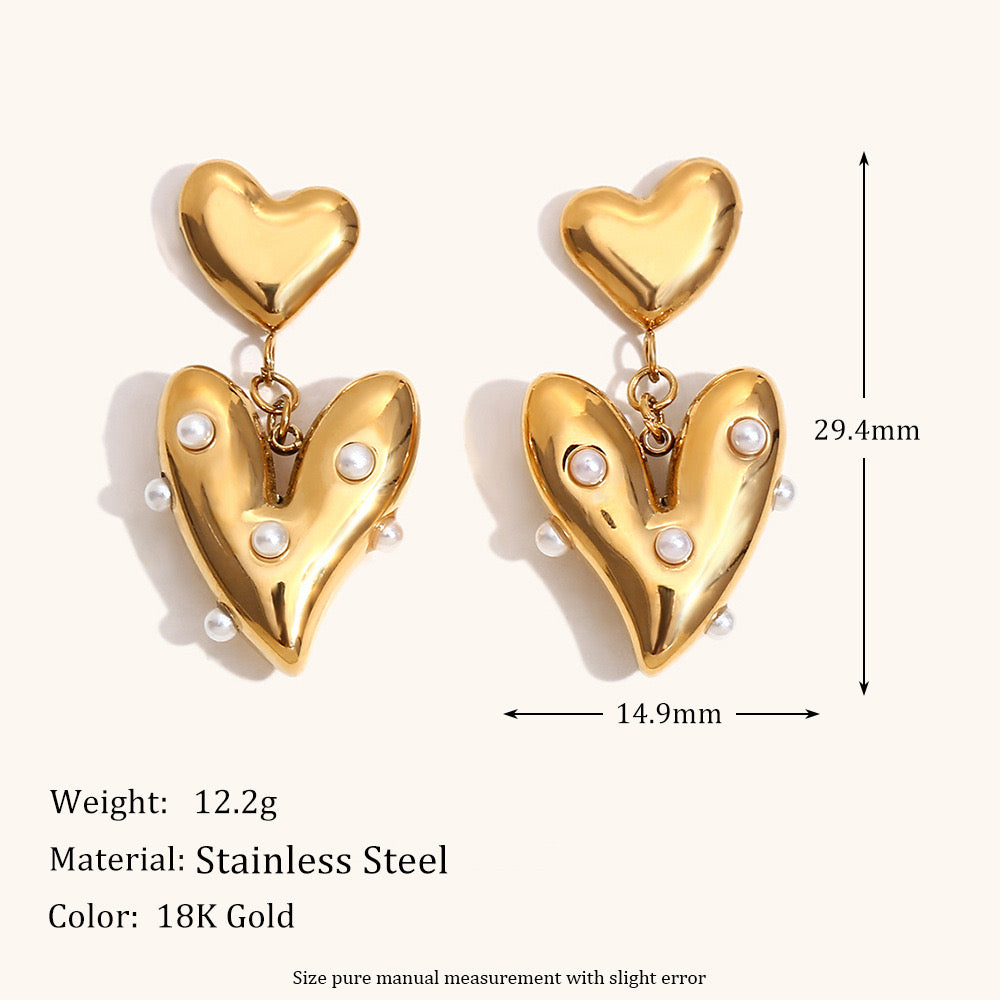 Adorable hearty earrings