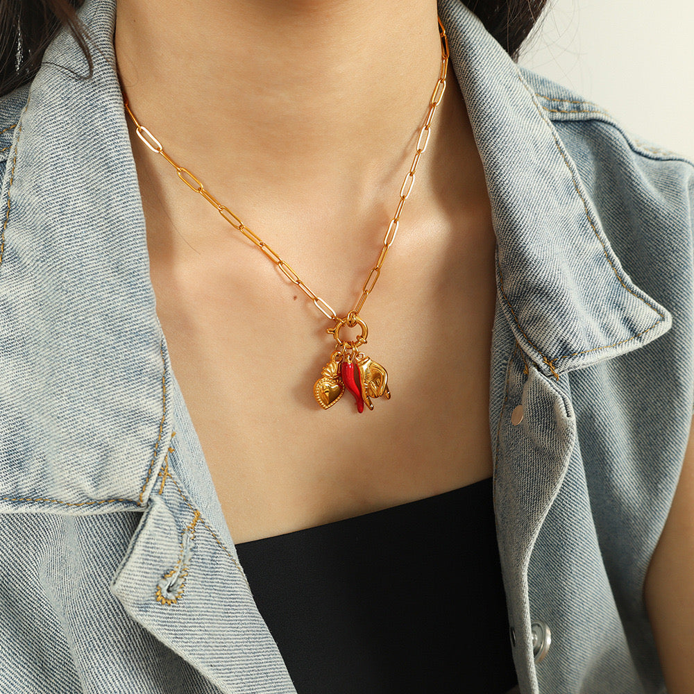 Red chilli necklace