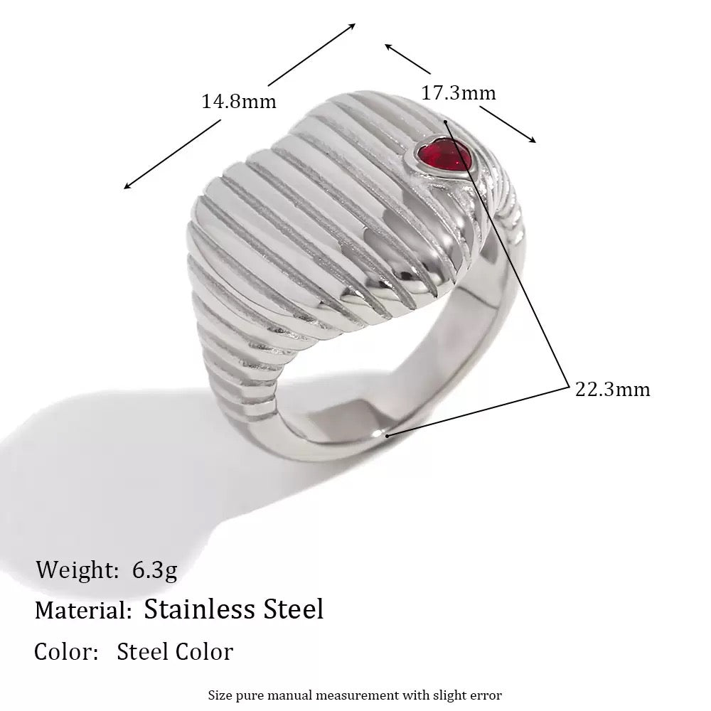 Ottawa Red heart rings