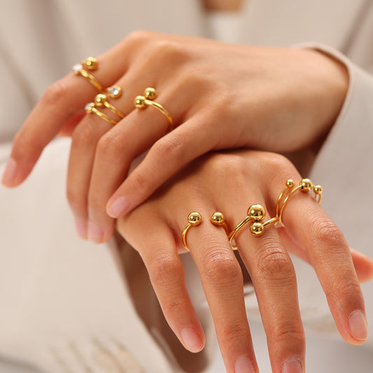 Gold balls rings