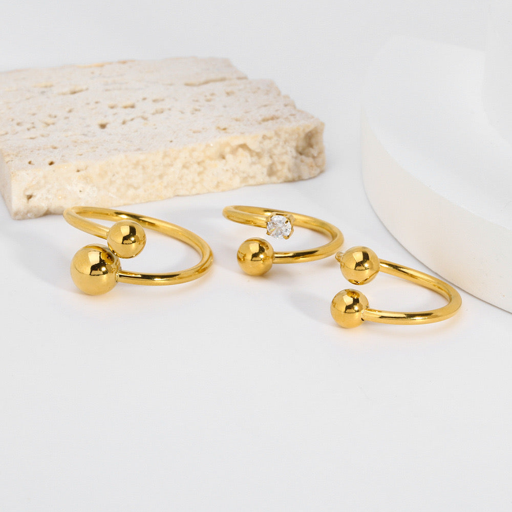 Gold balls rings