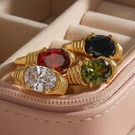 Ameir rock stone rings