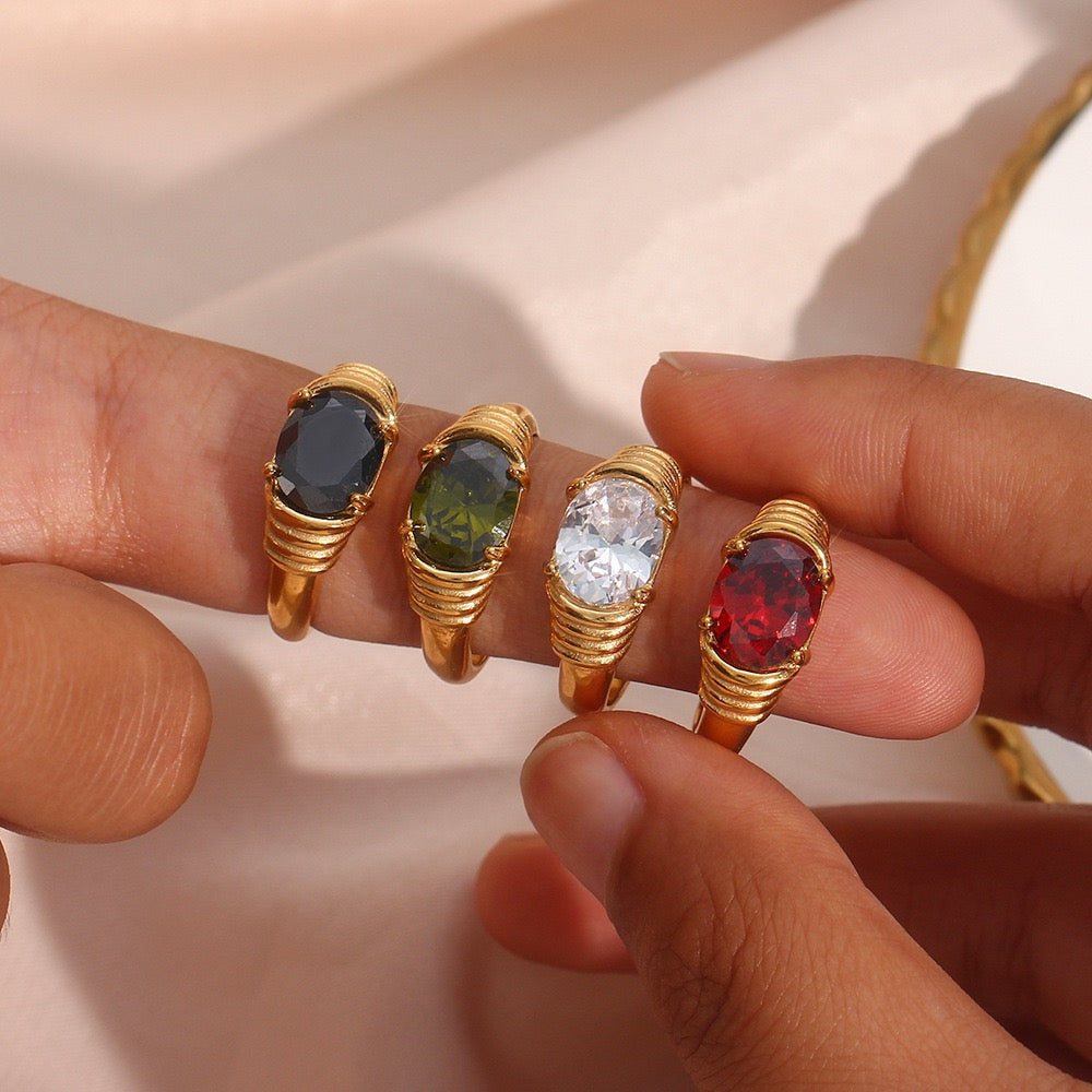Ameir rock stone rings
