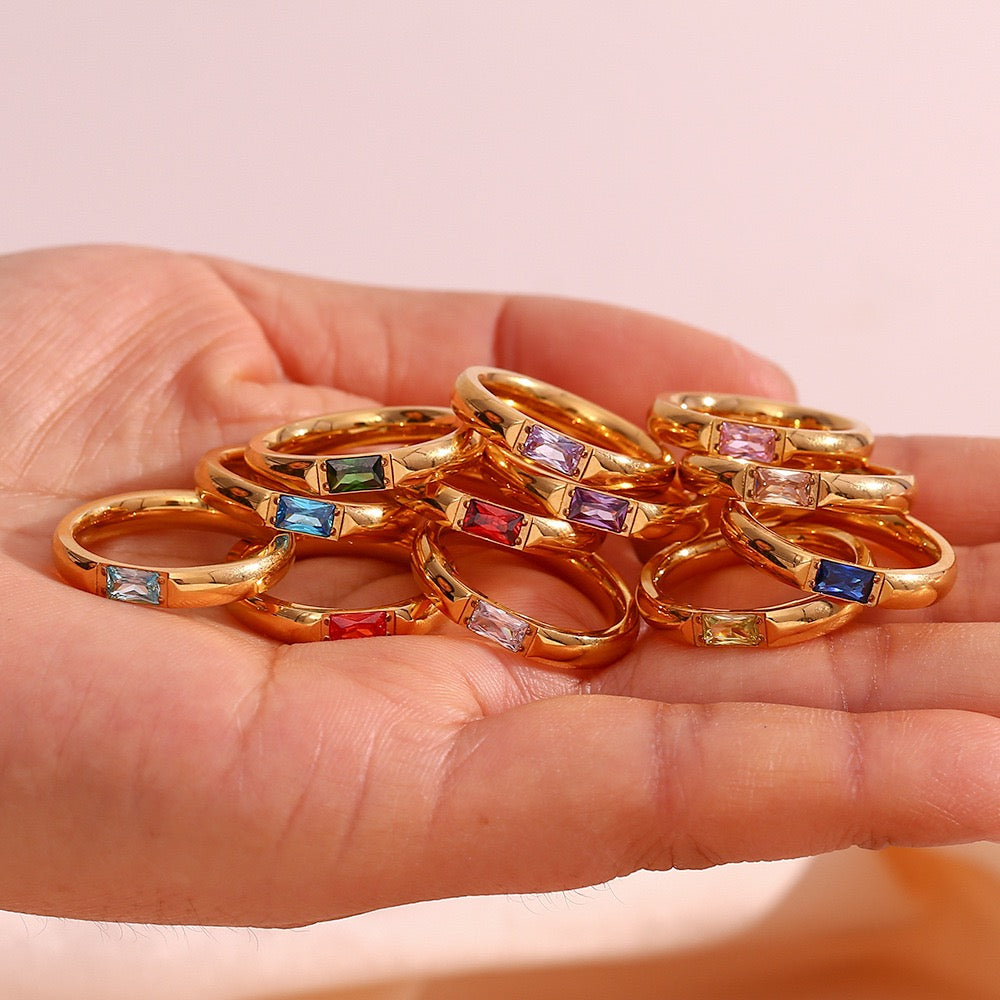 Birth stone rings