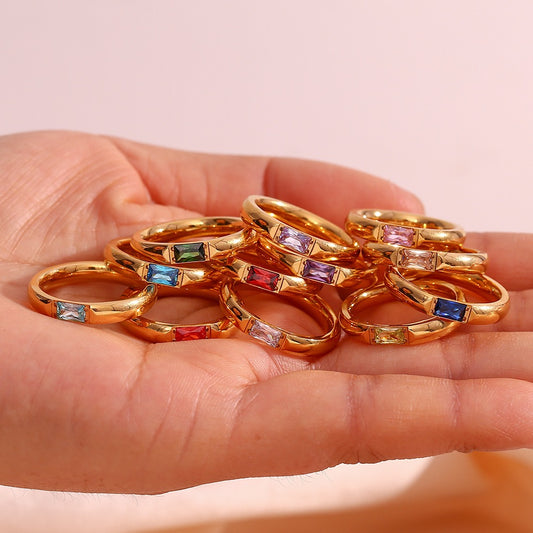 Birth stone rings