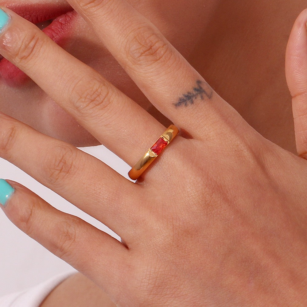 Birth stone rings