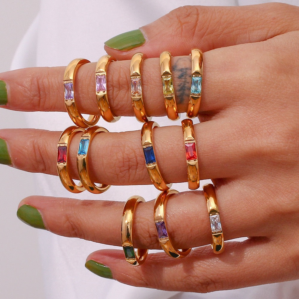 Birth stone rings