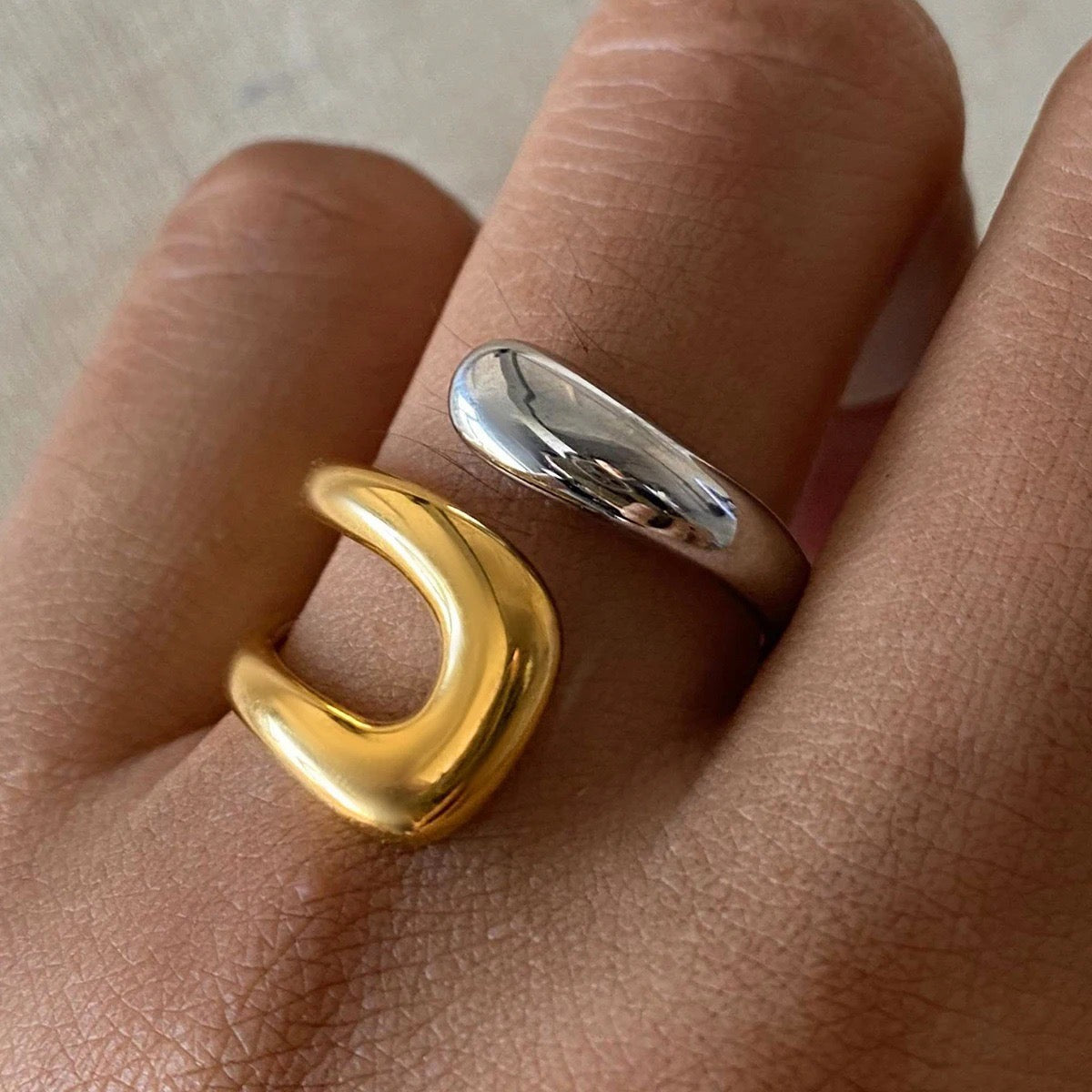 Two tone rings collection