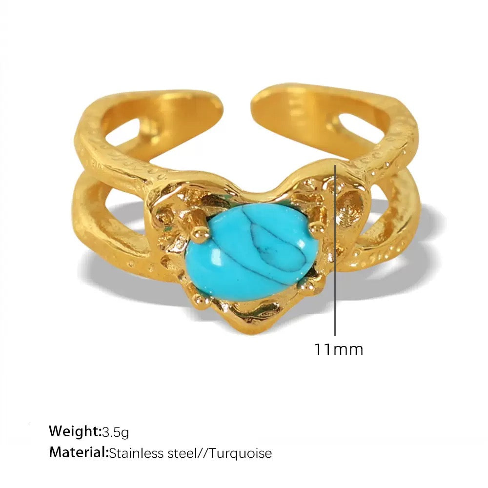 Benett natural stone rings