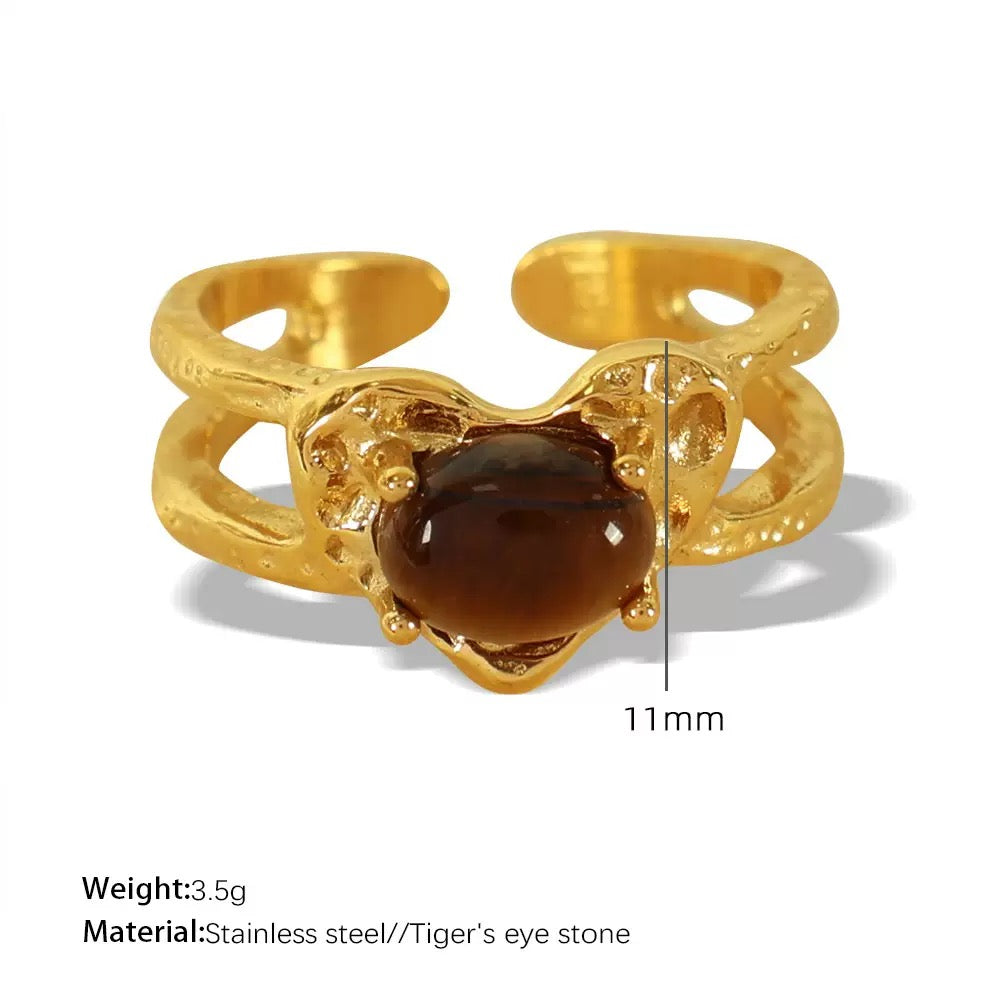 Benett natural stone rings