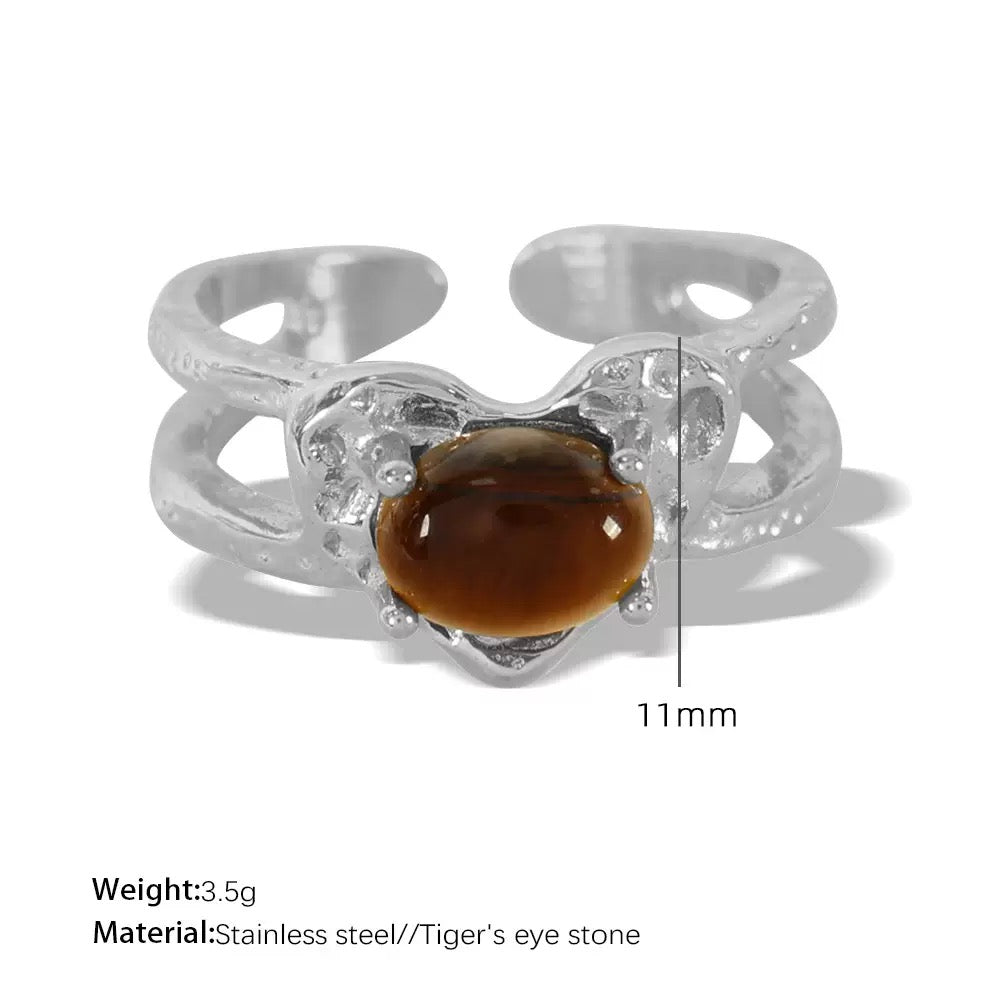 Benett natural stone rings