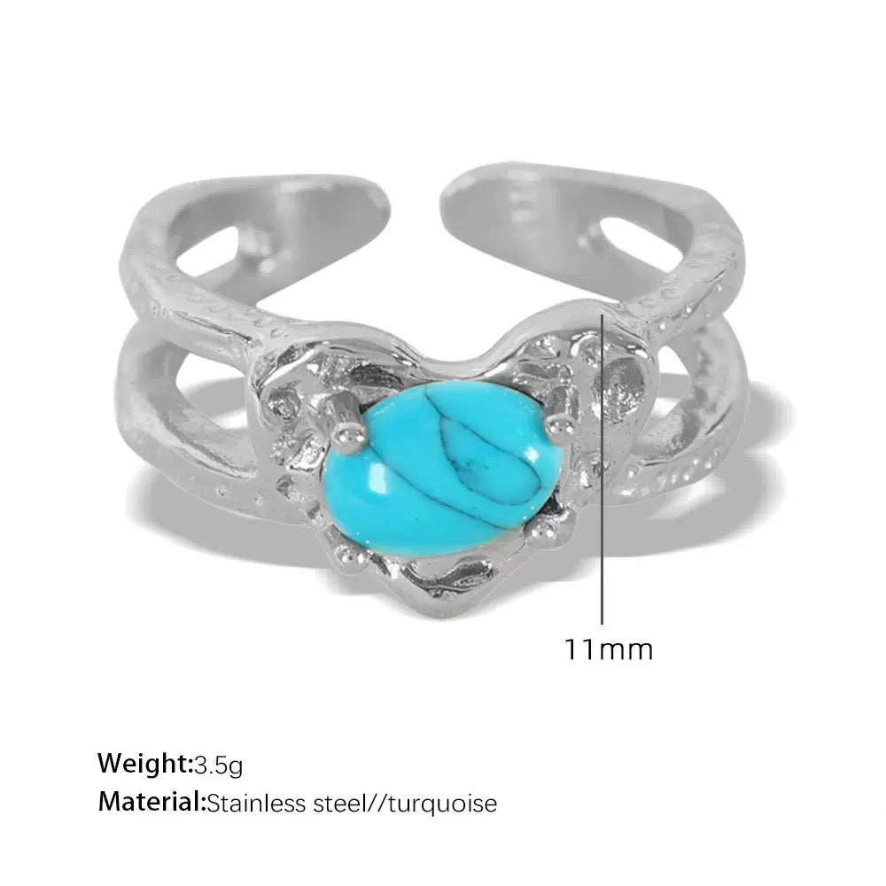Benett natural stone rings