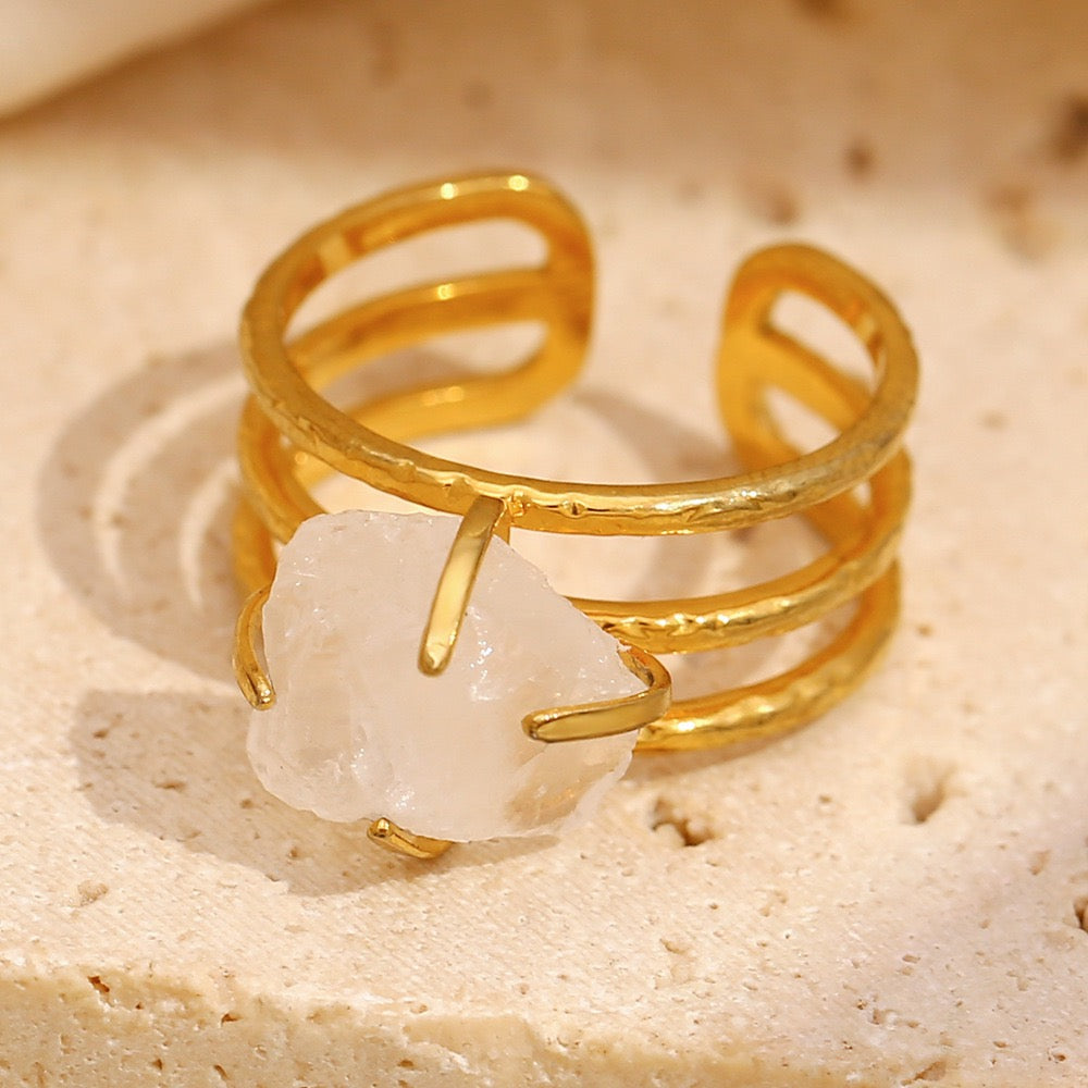 White Crystal rings