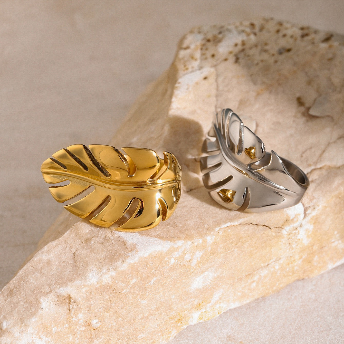 Palm leaf rings