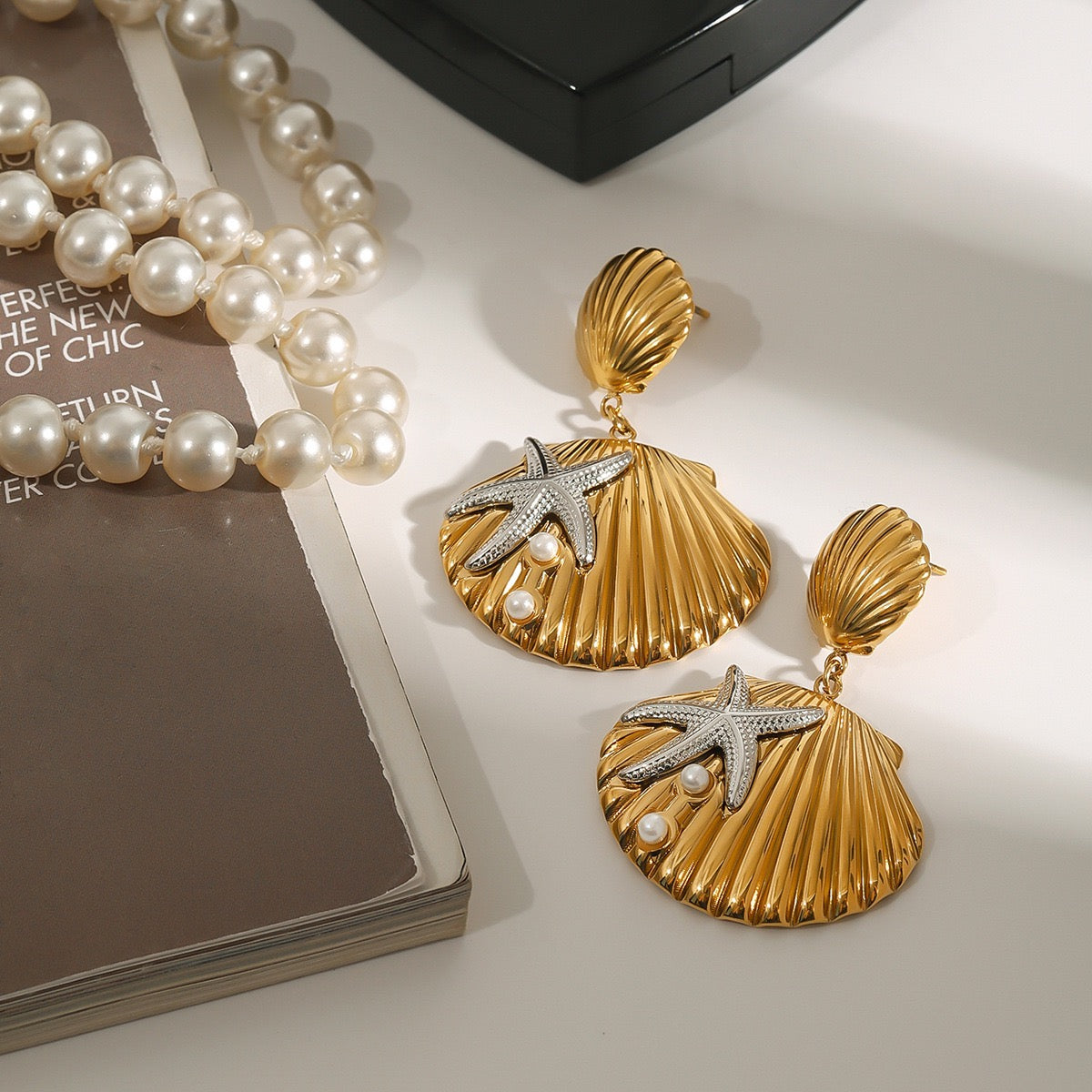 Big shell earrings