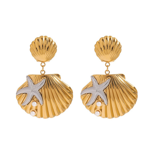 Big shell earrings