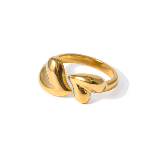 Onni Double hearts rings