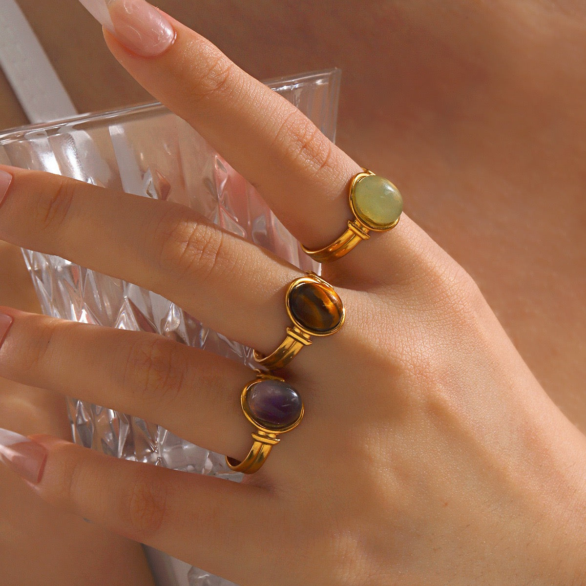 Stone crown rings