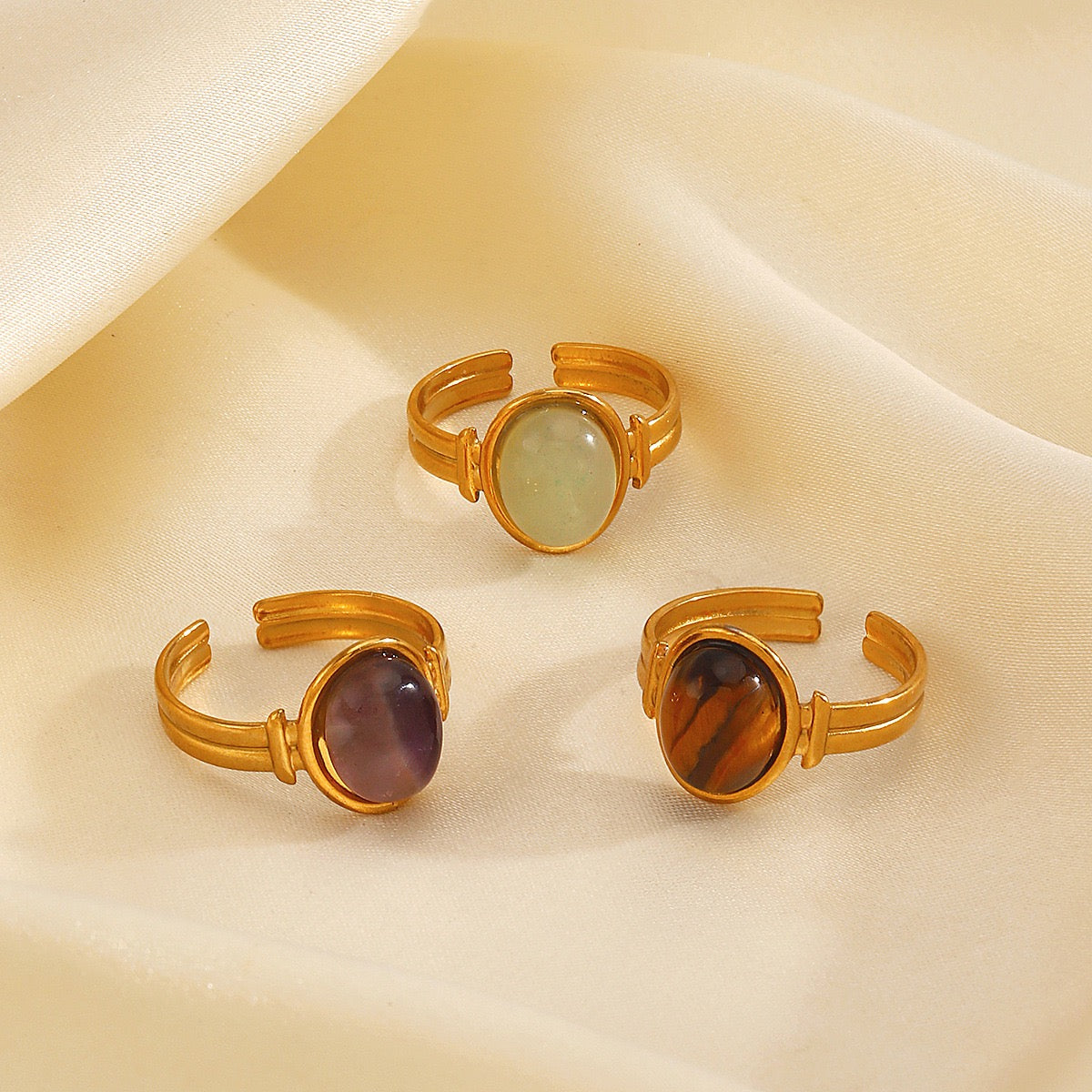 Stone crown rings