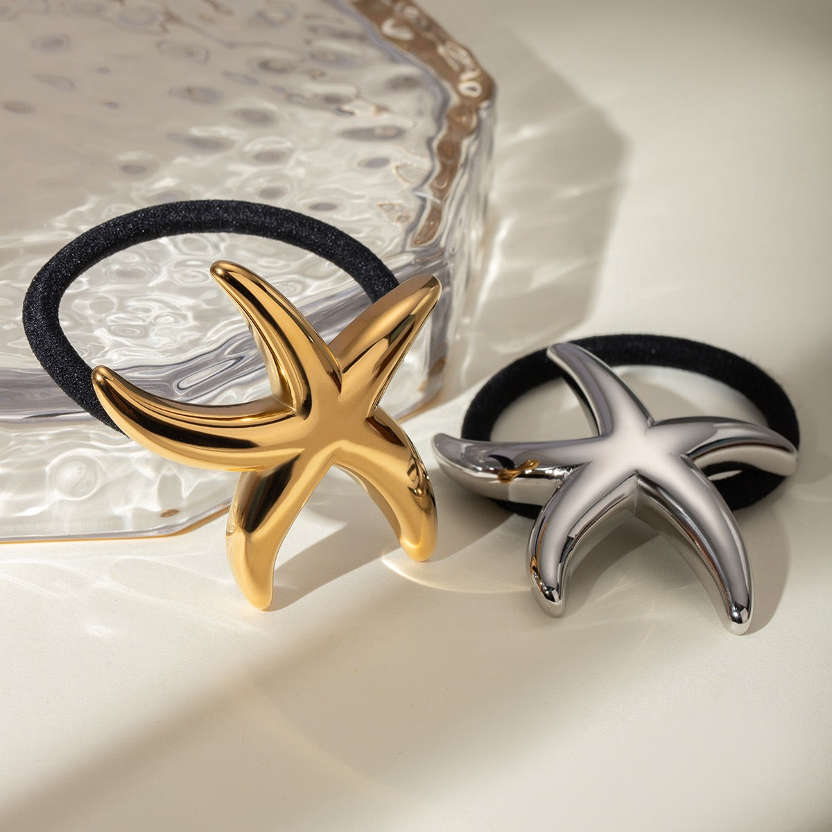 Beach seastar hair ties