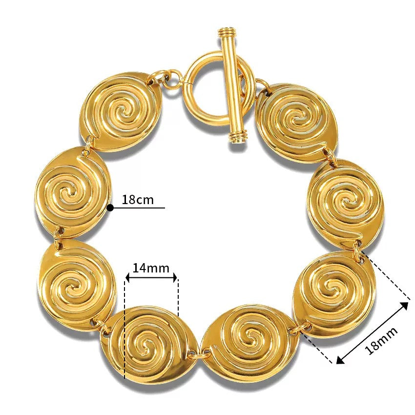 Swirl band bracelet